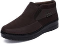COSIDRAM Mens Shoes Winter Snow Boots Slip On Warm Cotton Padded Loafers