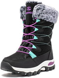HOBIBEAR Kids Winter Snow Boots Waterproof Outdoor Warm Faux Fur Lined Shoes