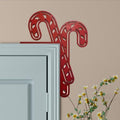 Christmas Door Topper Holiday Home Decor Funny Snowman Santa Claus Top Door Frame Corner Sign Decorations, Windows Walls DIY Craft for Christmas Party Ornament (B)