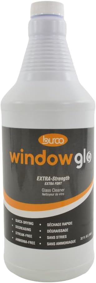 Burco Window Glo Glass Cleaner 32oz Spray Bottle