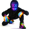 3 Set Halloween Gesture Sensing LED Mask Glow Skeleton Gloves & Shoelaces