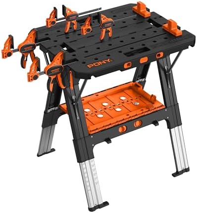 Pony Portable Folding Work Table, Workbench & Sawhorse