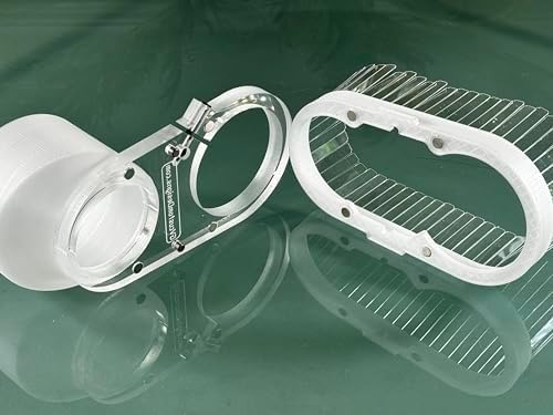 Clear Dust Shoe Dust Boot for CNC Router Milling Machine - 4"" vacuum port (90mm spindle/router dia.)