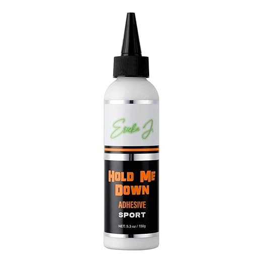 Ericka J. Hold Me Down Adhesive Sport (Ain’t No Other™) - Peach Flavored Waterproof Lace Wig Glue for Strong Hold, Quick Drying, Sweat & Water Resistant – Sensitive Skin Friendly -150 g/5.3 oz