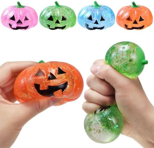 Halloween Ghost Bao Glitter-Squishy Stress Balls with Steamer Halloween Skull Slow-Rise Basket Stuffer Party Favors & Adult(#5)