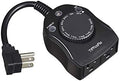 TiFFCOFiO Outdoor Timer Outlet, Dusk to Dawn Light Sensor Timer Weatherproof, 2 Grounded Outlets for Halloween and Christmas Lights, 15A 1/2HP, ETL Listed