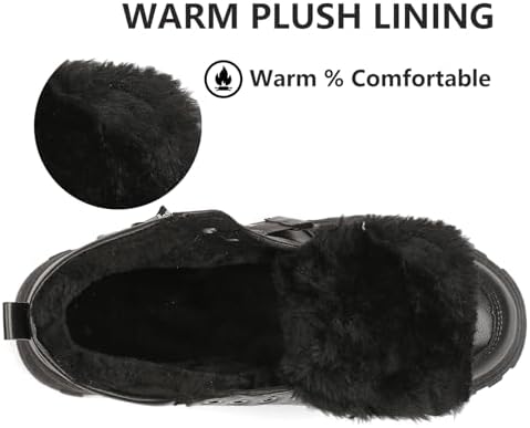 Womens Snow Boots Warm Winter Shoes Lace Up Ankle Booties