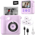 ESOXOFFORE Instant Print Camera for Kids, Christmas Birthday Gifts for Girls Boys Age 3-12,Kids Digital Cameras for Toddler, Portable Toy for 3 4 5 6 7 8 9 10 Year Old Girl -Purple