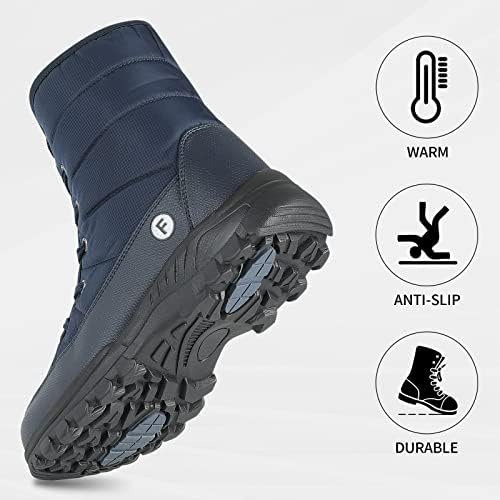 Men's Warm Winter Snow Boots Unisex Shoes Outdoor Anti-Slip Lightweight Cold Weather Boots