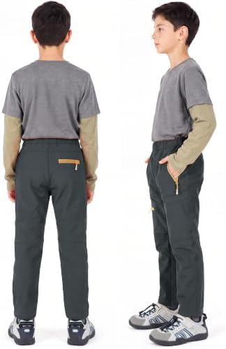 Boys Snow Pants Waterproof Fleece Lined Winter Ski Pants for Kids