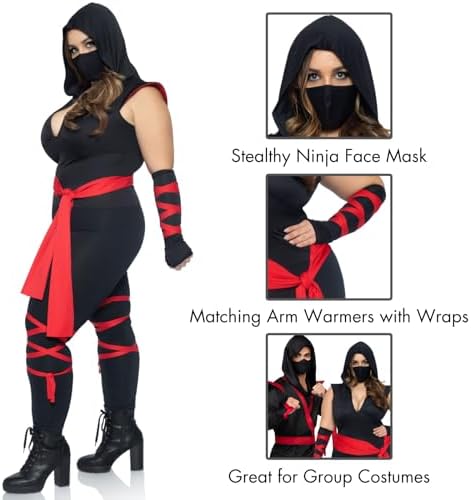 Leg Avenue Women's 4 Pc Deadly Ninja Costume