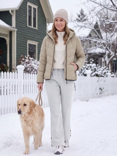 Women's Snow Ski Pants Fleece Lined Waterproof 3 Zipper Pockets Hiking Gear