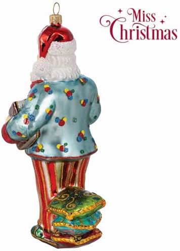 Miss Christmas 2026 Collection Santa Claus Blown Glass Christmas Tree Ornament (Santa the Day After Christmas)