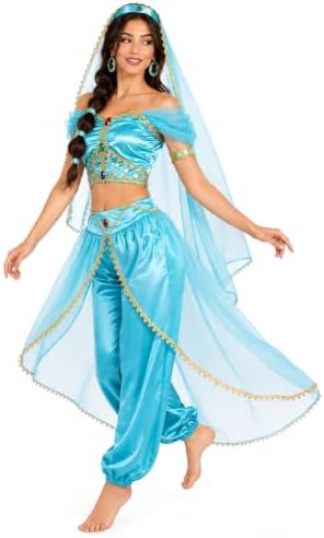 CICOCI Womens Arabian Princess Costume 10-Piece Desert Dancer Outfit