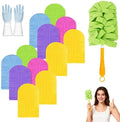 Chenille Microfiber Duster, 360° Reusable Fleece Duster Refills, Chenille Microfiber Dust Duster with Removable Washable Cloth Covers, for Ceiling Blinds Shelf Furniture (12set)