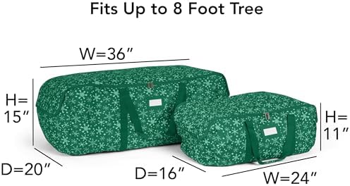 Covermates Christmas Tree Duffel Bags, 2-Pack, Fits 3 ft & 5 ft Trees