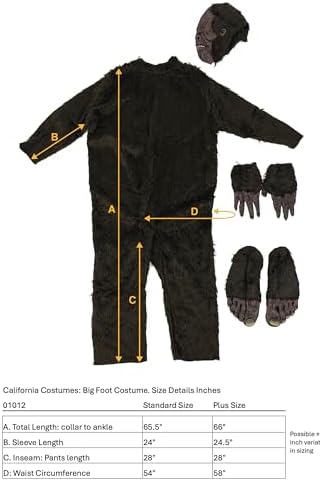 California Costumes Adult Big Foot Costume