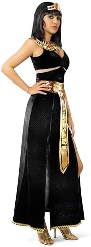 Spooktacular Creations Women Black Cleopatra Dress Costume Set with Cleopatra Accessories for Halloween Costume