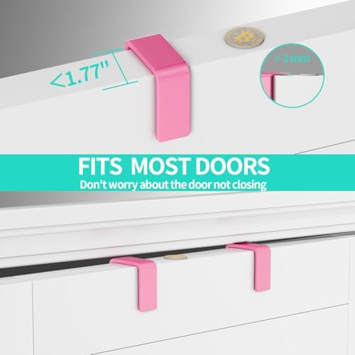 HapiRm Over Door Organizer Storage - Hanging Door Organizer with 4 Metal Large Capacity Baskets and Adjustable Coat Hook for Bathroom Bedroom Kitchen Pantry Closet Cabinet