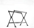 Telescopic Folding Floor Clothes Drying Rack, Thickened Steel Pipe, Household Balcony & Outdoor Clothes Hanging Rod with Drying Net (Medium Non-Stretchable)