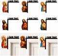 Qunclay 6 Pcs I Saw That Jesus Door Topper, Christmas Door Corner Decor