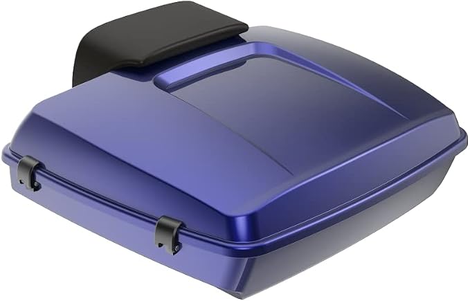 Advanblack Road Glide Tour Trunk Pack Zephyr Blue Razor Tour Trunk Pack Backrest Pad for '97-'25 Harley Touring Road King Street Glide Electra Glide CVO models