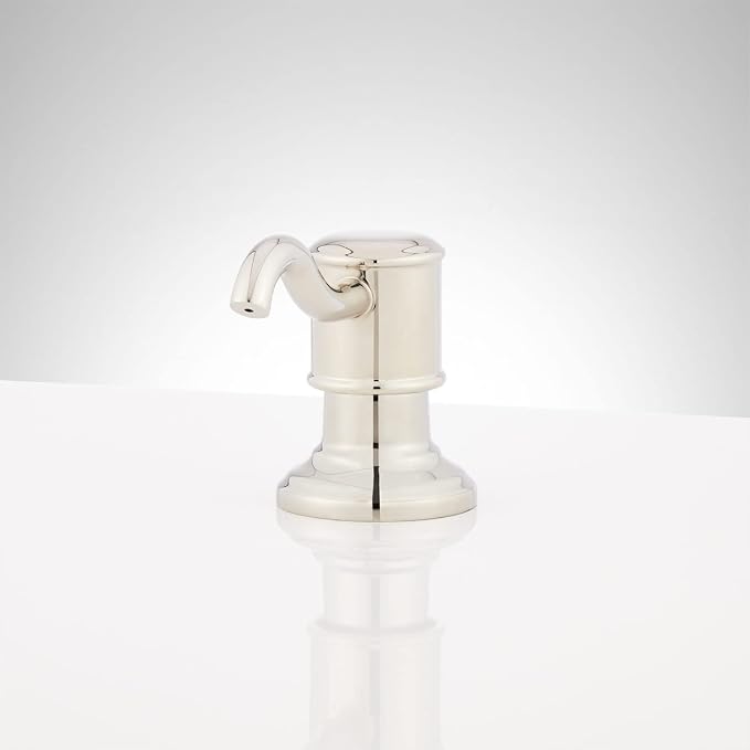 Signature Hardware 448559 Amberly Soap Dispenser - Polished Nickel