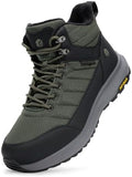 FitVille Men's Winter Boots Extra Wide, Water Resistant with Side Zipper, Non-Slip Warm Insulated Snow Outdoor Boots, Easy On/Off Comfortable