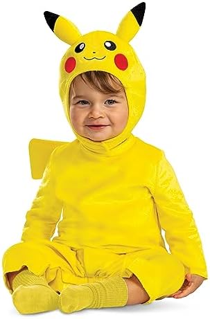 Pikachu Costume Romper, Official Pokemon Toddler Outfit and Headpiece