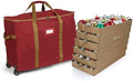 Covermates Rolling Adjustable Ornament Storage Bag, 25.5"W x 13"D x 18.5"H