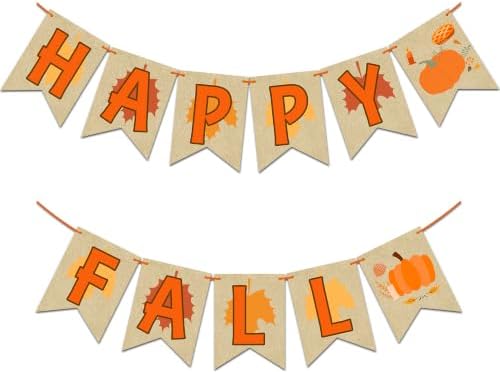 Fall Decorations for Home,Happy Fall Banner,Thanksgiving Party Decoration