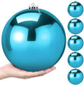 Zubebe 6 Pcs 8 Inch Large Outdoor Christmas Ball Ornaments,Ice Blue