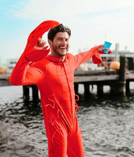 Tipsy Elves Men's Halloween Costume - Funny Halloween Sea Creature Jumpsuit for Adults
