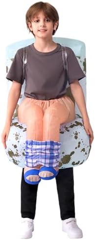Spooktacular Creations Kids Halloween Inflatable Costumes, Sitting on a Toilet Inflatable Suit, Funny Toilet Blow Up costume