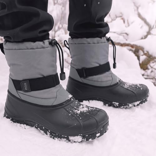 EQW Men's Waterproof Snow Boots, Insulated -25°F Non-Slip Winter