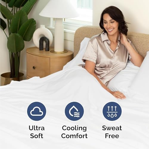 King Size 4 Piece Sheet Set - Comfy Breathable & Cooling Sheets - White