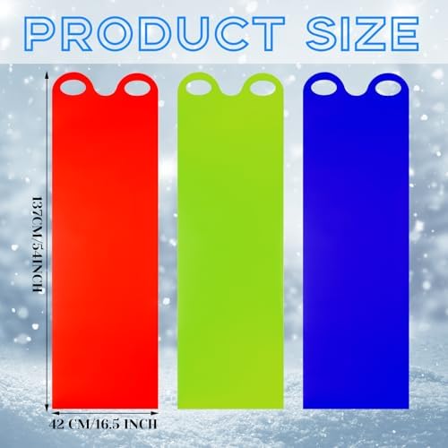 6 Pieces Large Winter Snow Sled for Adults 54"