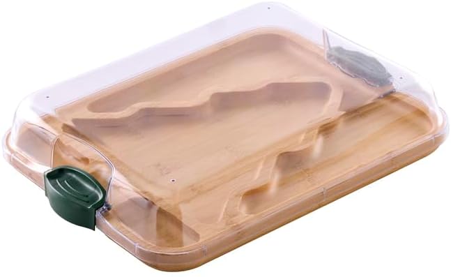 Farberware Tree Build-A-Board with Clear Locking Lid – Holiday Prep and Serve Board for Charcuterie, Cookies, Candy, and Seasonal Entertaining
