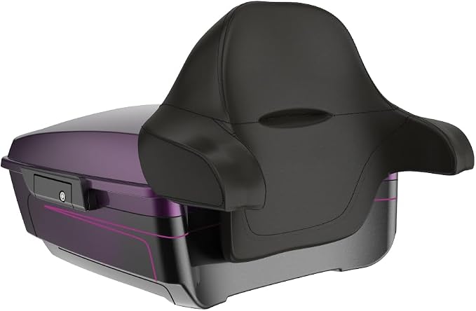 Advanblack 2025 RG Tour Trunk Pack Poison Berry King Tour Trunk Pack+Wrap-Around Backrest Pad Fits For Harley Touring CVO Road King Street Glide Electra Glide Ultra Limited 1997-2025