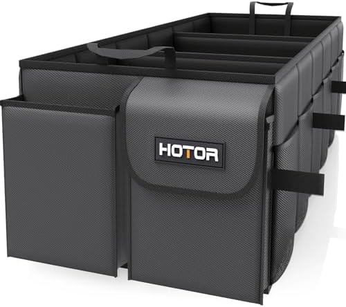 HOTOR Trunk Organizer - Foldable Car Organizer for SUVs & Sedans Storage