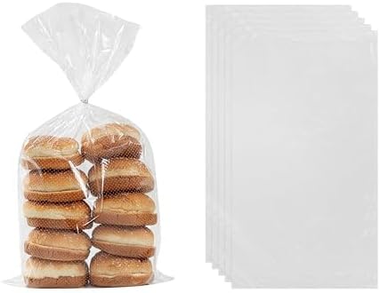 Restaurantware Bag Tek 11 Inch x 20 Inch Bread Bags 250 With Wicket Dispenser Bread Loaf Bags - Micro Perforated Freezer Safe Clear Plastic Baguette Bags Disposable