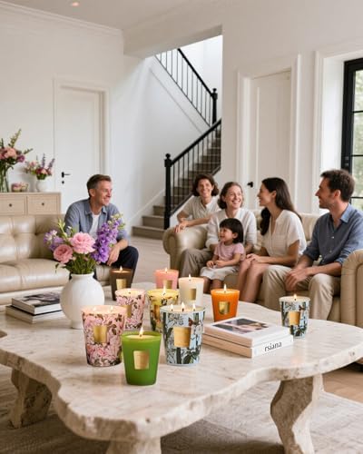M&SENSE Rose Amber Soy Candle, 14.1oz, Romantic Candle Gift for Women
