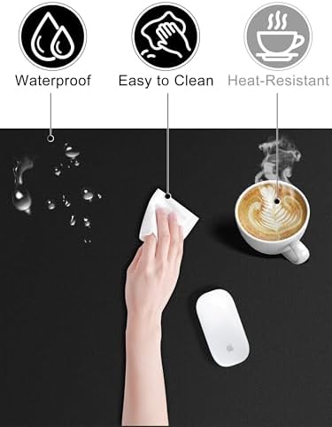 TopMade Wireless Charging Mouse Pad, 31.5"x15.75" XXL Large Desk Pad