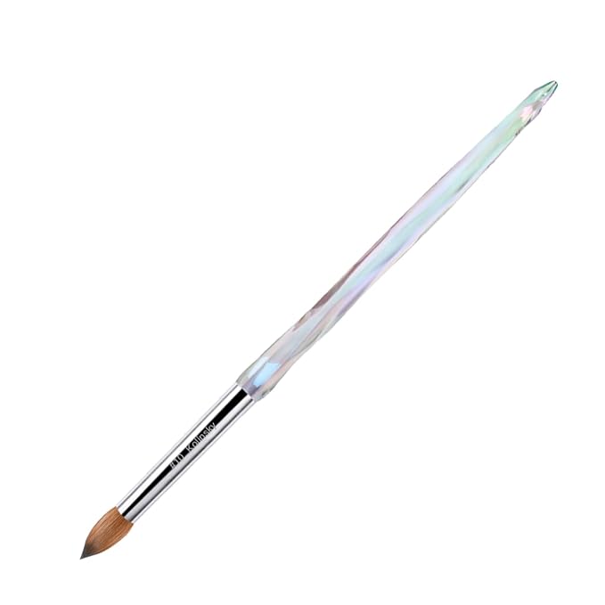 MakarttPro Kolinsky Acrylic Nail Brush #10 – 100% Pure Kolinsky Hair for Acrylic Powder & EMA Monomer, Professional Nail Brush with Superior Liquid Retention, Anti-Clogging, for Nail Techs & Beginners