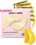 grace & stella Award Winning Under Eye Mask - Birthday Gifts for Women - Gel Eye Patches for Dark Circles, Puffy Eyes, Wrinkles, Undereye Bags - Gifts for Teen Girls - Vegan (48 Pairs, Gold)