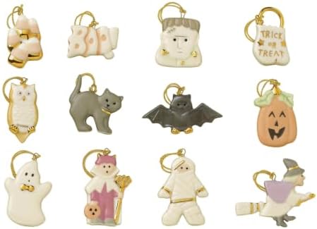 Lenox Trick-or-Treat Halloween Hangable Mini Ornament Set, 12-Piece