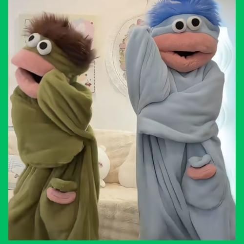 Unisex Funny Big Mouth Monster Plush Hooded Onesie Sleepwear