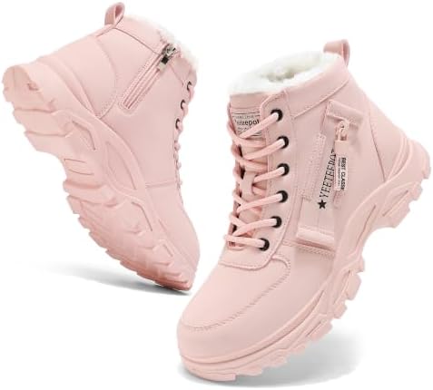 Womens Snow Boots Warm Winter Shoes Lace Up Ankle Booties