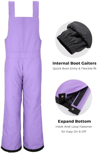 Wantdo Kids Snow Pants Boys & Girls Waterproof Insulated Ski Bib Overalls