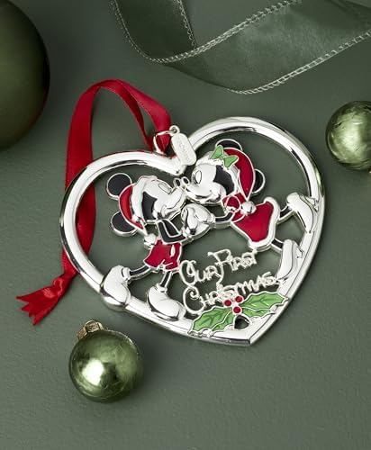 Lenox 897143 2025 Our 1st Christmas Mickey & Minnie Mouse Ornament, Christmas, Holiday Decorations